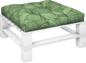 vidaXL Μαξιλάρι Παλέτας με Σχέδιο Φύλλων 80 x 80 x 12 εκ. Υφασμάτινο