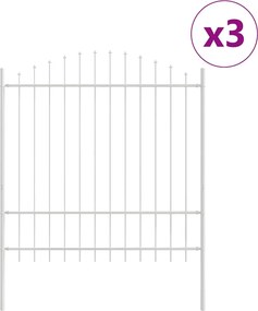 vidaXL Φράχτης Κήπου 3 pcs Λευκό 170 x 215 cm