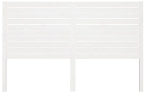 vidaXL Κεφαλάρι Κρεβατιού Λευκό 206 x 4 x 100 εκ. Μασίφ Ξύλο Πεύκου