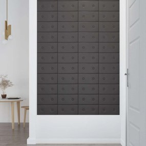 vidaXL Κεφαλάρι Τοίχου 12 pcs Γκρι 30 x 15 cm Τεχνητό Δέρμα