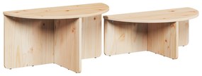 vidaXL Τραπεζάκι σαλονιού 2 pcs Φυσικό 79 x 39.5 x 40 εκ