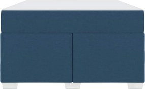 vidaXL Σκελετός Κρεβατιού με στρώμα Μπλε 120 x 200 cm ύφασμα