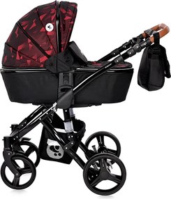 BABY STROLLER RIMINI + MAMA BAG RUBY RED &amp; BLACK