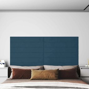 vidaXL Κεφαλάρι Τοίχου 12 pcs Μπλε Βελούδο