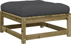 vidaXL Patio Footstool Natural Impregnated
