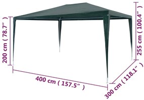 vidaXL Τέντα Εκδηλώσεων Πράσινη 3 x 4 μ. από Πολυαιθυλένιο
