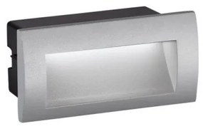 Απλίκα τοίχου χωνευτή LED RIVA 220V αλουμινίου ορθογώνια Viokef 4124900 Γκρι