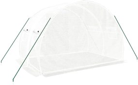 vidaXL Θερμοκήπιο με Ατσάλινο Πλαίσιο Λευκό 6 μ² 3 x 2 x 2 μ.