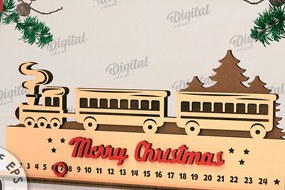 Σετ των 2 Intra απο ξύλο plywood 3mm-4mm πάχος - Countdown Advent Calendar Cut Laser Δίασταση 30x20 cm INTRAFABR-108028035