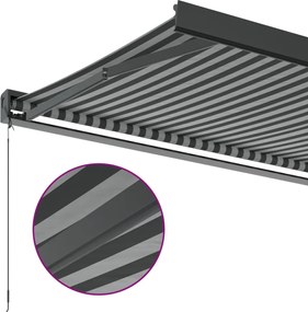 vidaXL Τέντα Πτυσσόμενη Ανθρακί και Λευκή 3,5x2,5μ. Ύφασμα / Αλουμίνιο