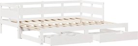 vidaXL Καναπές Κρεβάτι Συρόμενος Χωρίς Στρώμα 90x190 εκ. &amp; Συρτάρια