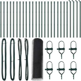 vidaXL Στύλος Περιφράξεων Γκρι 50 x 0,4 m (13 mm πλέγμα)