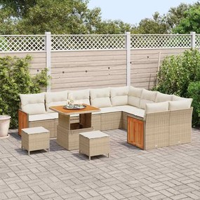 vidaXL Σετ Καναπέ Κήπου 12 pcs μπεζ και κρεμ 80 x 80 x 71 cm