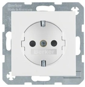 Πρίζα Σούκο Ασφαλείας Λευκό Ματ Berker 41231909 Hager-41231909-Λευκό 41231909