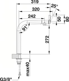 Blanco Voda Stainless Steel - Μπαταρία Κουζίνας