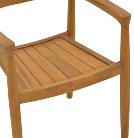 Πολυθρόνα Ganny teak ξύλο σε φυσική απόχρωση 59x56x71εκ 59x56x71 εκ.