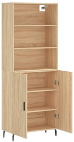 vidaXL Ντουλάπι Sonoma δρυς 69,5 x 34 x 180 εκ. από Επεξεργασμένο Ξύλο