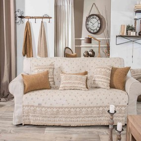 Ριχτάρι Seattle 02 Beige Teoran Two-seater 180x250cm Βαμβάκι-Ακρυλικό