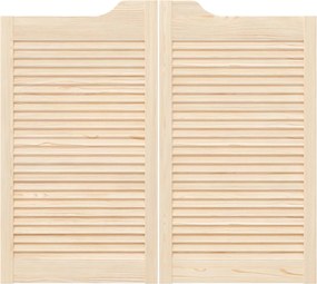 vidaXL Πόρτες Swing 2 pcs Φυσικό Μασίφ Ξύλο Πεύκου