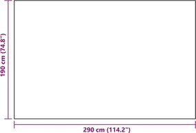 vidaXL Χαλί εξωτερικού χώρου ARAKIL Λευκό και μαύρο 190x290 cm PP