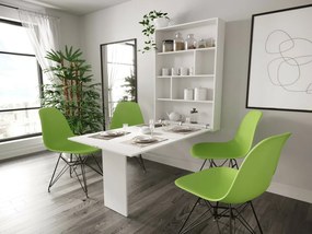 Τραπέζι Hartford 428, Άσπρο, 73x80x130cm, 39 kg, Πλαστικοποιημένη μοριοσανίδα | Epipla1.gr