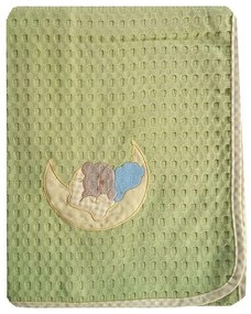 Κουβέρτα Πικέ Βρεφική Φεγγαράκι 131 Λαχανί DimCol Cuddle 80x110cm 100% Cotton