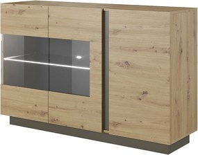 Lh-homefurniture Μπουφές 36146-ARC-21V Αrtisan+Γραφίτης 138,2x90,5x40cm 36146-ARC-21V