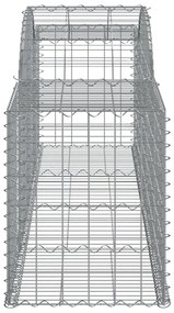 Συρματοκιβώτια Τοξωτά 3 τεμ. 300x50x60/80 εκ. Γαλβαν. Ατσάλι - Ασήμι