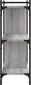 vidaXL Βιβλιοθήκη 3 Επιπέδων Γκρι Sonoma 76 x 32 x 88 εκ. Επεξ. Ξύλο