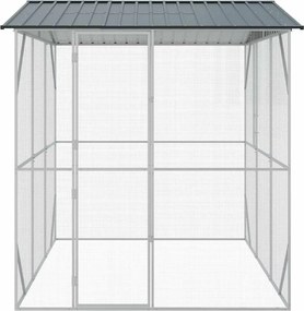 vidaXL Κλουβί Πουλιών Ανθρακί 227 x 310 x 247 εκ