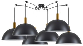 SE21-GM-4-BL6-MS50 ADEPT TUBE Gold Matt Pendant Black Metal Shade+