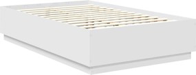 vidaXL Σκελετός Κρεβατιού Λευκό 135 x 190 cm Επεξεργασμένο ξύλο