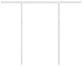 vidaXL Στύλοι Τέντας Σετ Λευκοί 300 x 245 εκ. από Σίδερο