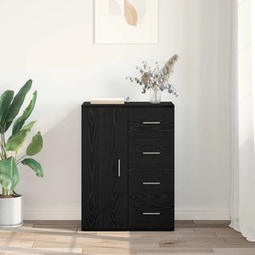 VidaXL Πλαϊνό γραφείο Μαύρη Οξυά 59 x 39 x 80 εκ. Επεξεργασμένο Ξύλο
