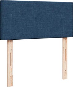 vidaXL Κρεβάτι Boxspring με Στρώμα Μπλε 100 x 200 εκ. Υφασμάτινο