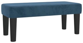 vidaXL Κρεβάτι Boxspring με Στρώμα Σκούρο Μπλε 100x200 εκ. Βελούδινο