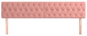 vidaXL Κεφαλάρια Κρεβατιού 2 τεμ. Ροζ 100x7x78/88 εκ. Βελούδινο