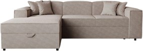 Γωνιακός καναπές Santos-Silver Gray-Αριστερή