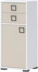 Ντουλάπι Riddle 1D2S-Λευκό-Sand - 44.00Χ37.00Χ102.00cm