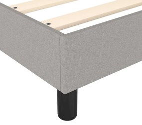 Κρεβάτι Boxspring με Στρώμα Ανοιχτό Γκρι 90x200 εκ. Υφασμάτινο - Γκρι