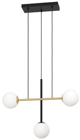Φωτιστικό Κρεμαστό Eglo 390177 PAZ Μαύρο Ματ (Black Mat)|Μπρούτζινο (φυσικό) (Brass natural)