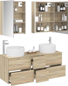 vidaXL Σετ Επίπλων Μπάνιου 5 pcs Sonoma Δρυς