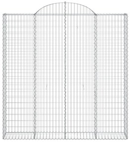 vidaXL Συρματοκιβώτια Τοξωτά 11 τεμ. 200x30x200/220 εκ. Γαλβαν. Ατσάλι