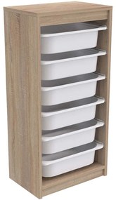 Συρταριέρα Παιδική Sani HM18199.03 45,5x29,6x91,8cm Sonoma-White