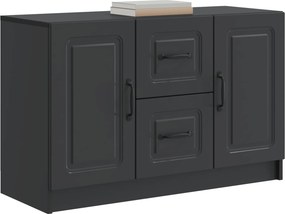 vidaXL Πλαϊνό γραφείο Μαύρο 89 x 34,5 x 57 εκ. Επεξεργασμένο Ξύλο