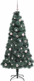 vidaXL Τεχνητό Χριστουγεννιάτικο Δέντρο με Προ-φητισμένο Σετ Μπάλες