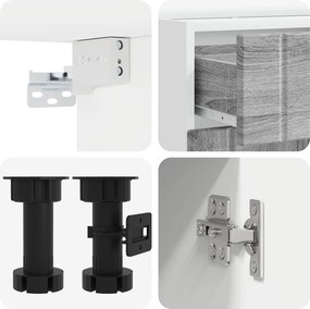 vidaXL Μονάδα κουζίνας LUCCA 4 pcs Γκρι Sonoma Επεξεργασμένο Ξύλο