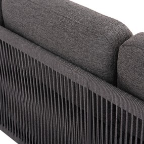 ΣΕΤ ΣΑΛΟΝΙ ΓΩΝΙΑ 3ΤΜΧ ELYSIA HM6187.01 ΣΚΟΥΡΟ ΓΚΡΙ ΑΛΟΥΜΙΝΙΟ-ΣΧΟΙΝΙ-P.E.ΥΦΑΣΜΑ