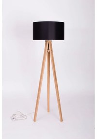 Φωτιστικό Επιδαπέδιο Wanda Black-Ash  Φ45Χ140 cm Ξύλο