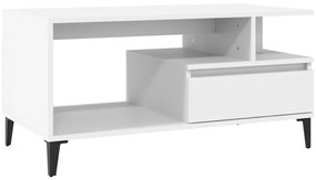 vidaXL Τραπεζάκι Σαλονιού Λευκό 90 x 49 x45 εκ. από Επεξεργασμένο Ξύλο